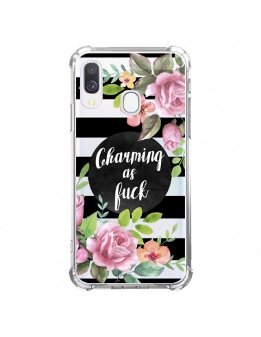 Coque Samsung Galaxy A40 Charming as Fuck Fleurs Transparente - Maryline Cazenave