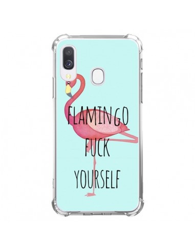 Coque Samsung Galaxy A40 Flamingo Fuck Yourself - Maryline Cazenave