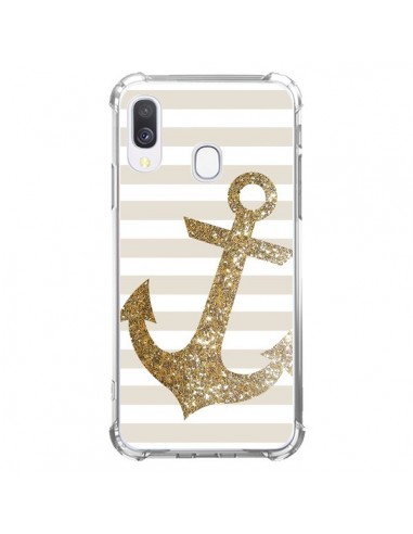 Coque Samsung Galaxy A40 Ancre Or Navire - Monica Martinez