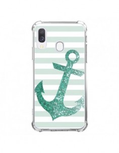 Coque Samsung Galaxy A40 Ancre Vert Navire - Monica Martinez