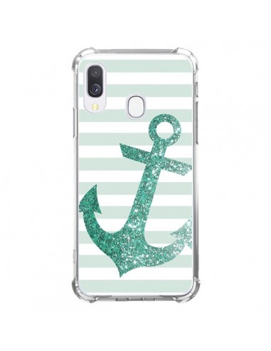 Coque Samsung Galaxy A40 Ancre Vert Navire - Monica Martinez