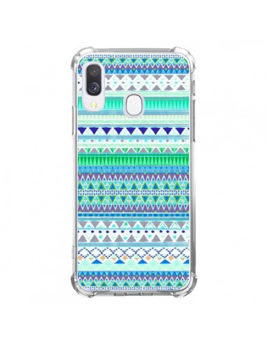 Coque Samsung Galaxy A40 Chenoa Bleu Azteque - Monica Martinez