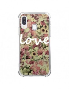 Coque Samsung Galaxy A40 Love Blanc Flower - Monica Martinez