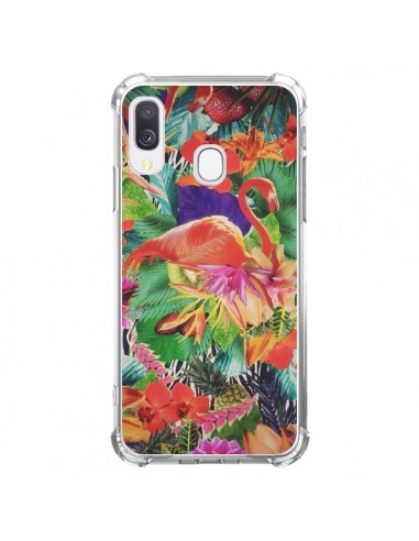 Coque Samsung Galaxy A40 Tropical Flamant Rose - Monica Martinez
