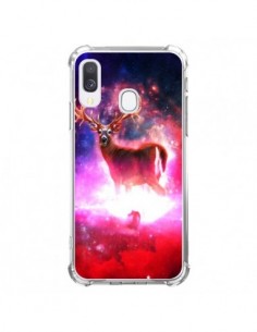 Coque Samsung Galaxy A40 Cosmic Deer Cerf Galaxy -...