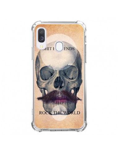 Coque Samsung Galaxy A40 Rock Skull Tête de Mort - Maximilian San
