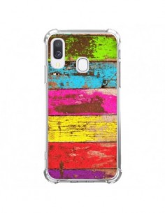 Coque Samsung Galaxy A40 Bois Coloré Vintage - Maximilian...
