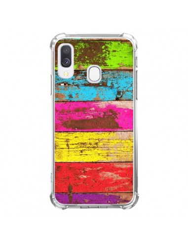 Coque Samsung Galaxy A40 Bois Coloré Vintage - Maximilian San