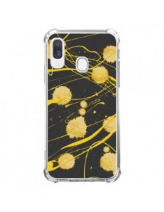 Coque Samsung Galaxy A40 Gold Splash Peinture Art -...