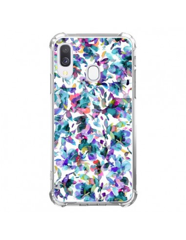 Coque Samsung Galaxy A40 Aquatic Flowers Blue - Ninola Design