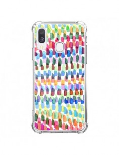Coque Samsung Galaxy A40 Artsy Strokes Stripes Colorful -...