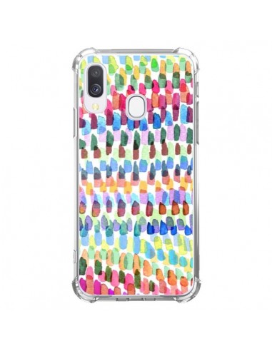 Coque Samsung Galaxy A40 Artsy Strokes Stripes Colorful - Ninola Design