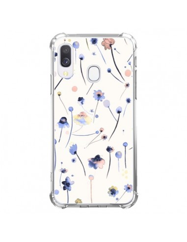 Coque Samsung Galaxy A40 Blue Soft Flowers - Ninola Design