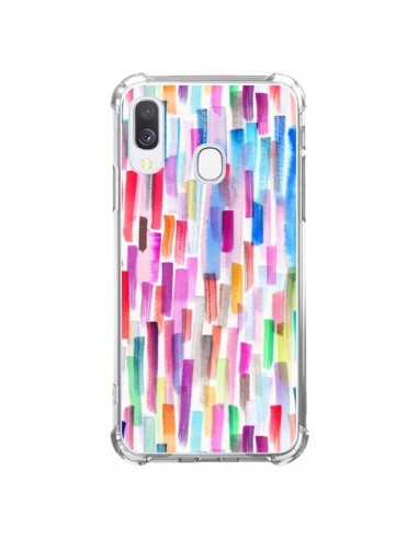 Coque Samsung Galaxy A40 Colorful Brushstrokes Multicolored - Ninola Design