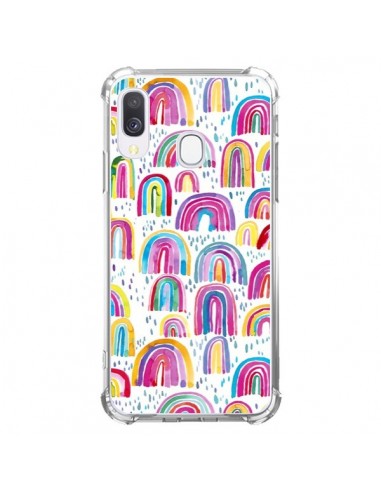 Coque Samsung Galaxy A40 Cute Watercolor Rainbows - Ninola Design