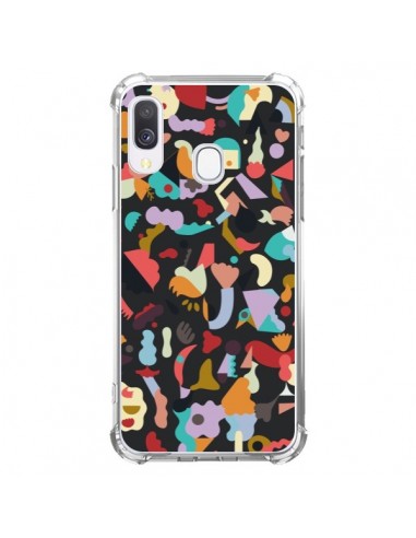 Coque Samsung Galaxy A40 Dreamy Animal Shapes Black - Ninola Design