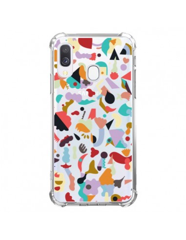 Coque Samsung Galaxy A40 Dreamy Animal Shapes White - Ninola Design