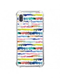 Coque Samsung Galaxy A40 Gingham Vichy Yellow - Ninola...
