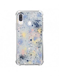 Coque Samsung Galaxy A40 Gradient Watercolor Lines Blue -...