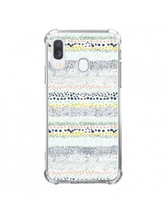 Coque Samsung Galaxy A40 Little Textured Dots Green -...
