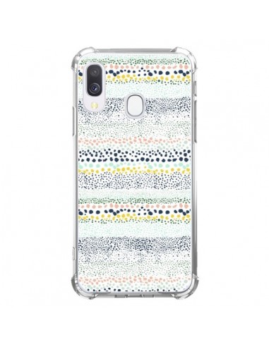 Coque Samsung Galaxy A40 Little Textured Dots Green - Ninola Design