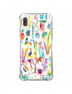 Coque Samsung Galaxy A40 Little Textured Dots White -...