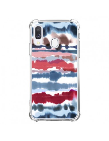 Coque Samsung Galaxy A40 Smoky Marble Watercolor Dark - Ninola Design