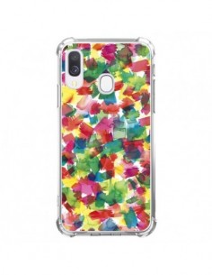 Coque Samsung Galaxy A40 Speckled Watercolor Blue -...