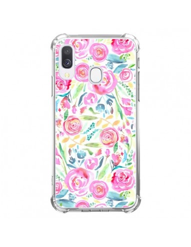 Coque Samsung Galaxy A40 Speckled Watercolor Pink - Ninola Design