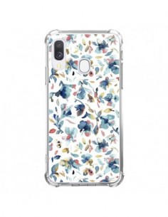 Coque Samsung Galaxy A40 Watery Hibiscus Blue - Ninola...