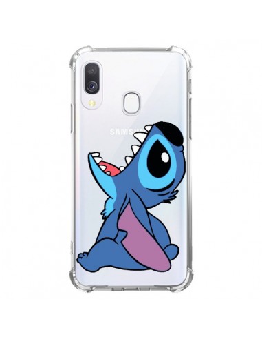 Coque Samsung Galaxy A40 Stitch de Lilo et Stitch Transparente