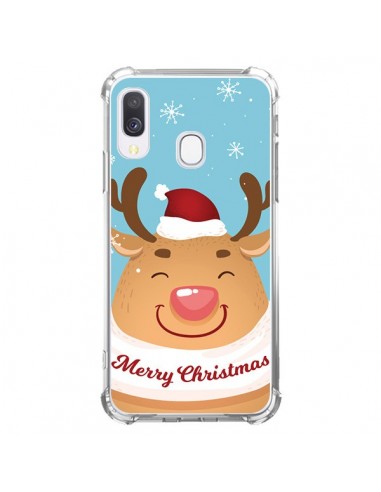 Coque Samsung Galaxy A40 Renne de Noël Merry Christmas - Nico