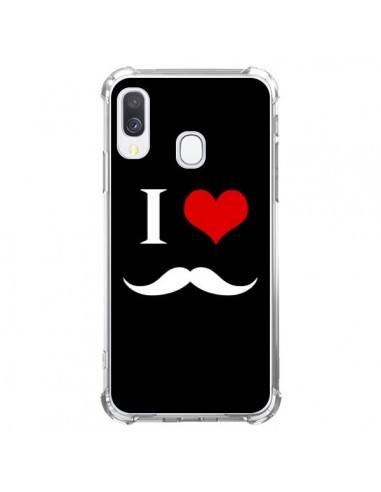 Coque Samsung Galaxy A40 I Love Moustache - Nico