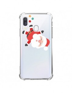 Coque Samsung Galaxy A40 Père Noël et sa Guirlande...