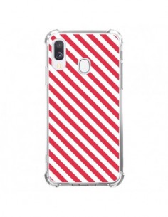 Coque Samsung Galaxy A40 Bonbon Candy Rose et Blanche...