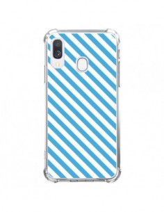 Coque Samsung Galaxy A40 Bonbon Candy Bleue et Blanche...
