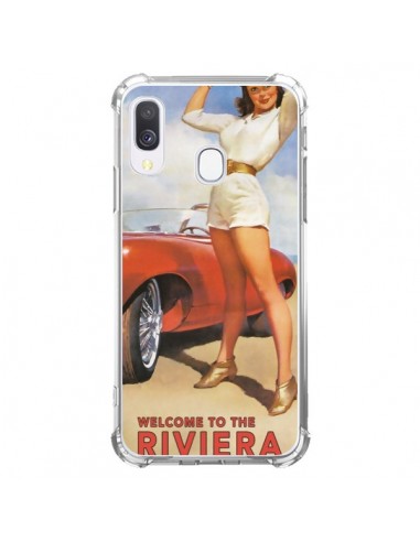 Coque Samsung Galaxy A40 Welcome to the Riviera Vintage Pin Up - Nico