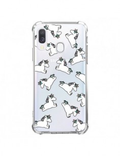 Coque Samsung Galaxy A40 Licorne Crinière Transparente -...