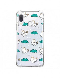 Coque Samsung Galaxy A40 Licorne et Nuages Transparente -...