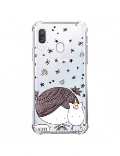 Coque Samsung Galaxy A40 Petite Fille et Licorne I...