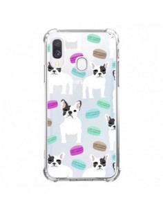 Coque Samsung Galaxy A40 Chiens Bulldog Français Macarons...