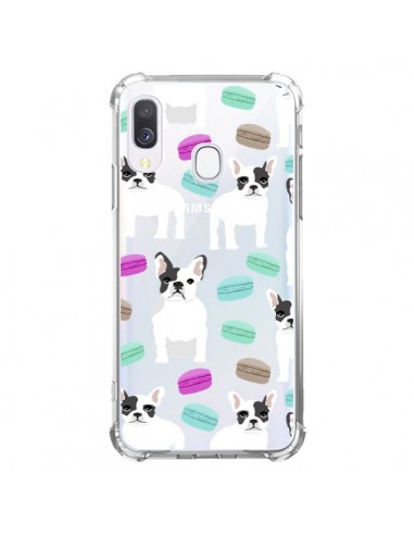 Coque Samsung Galaxy A40 Chiens Bulldog Français Macarons Transparente - Pet Friendly