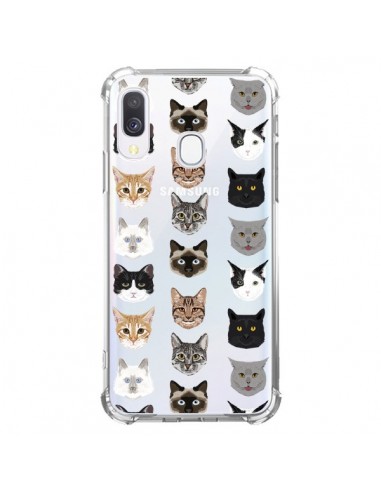 Coque Samsung Galaxy A40 Chats Transparente - Pet Friendly