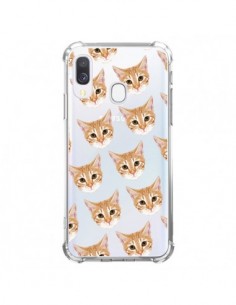 Coque Samsung Galaxy A40 Chats Beige Transparente - Pet...