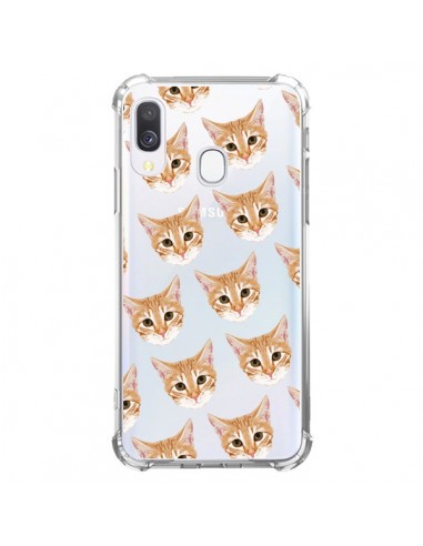 Coque Samsung Galaxy A40 Chats Beige Transparente - Pet Friendly