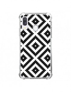 Coque Samsung Galaxy A40 Diamond Chevron Black and White...