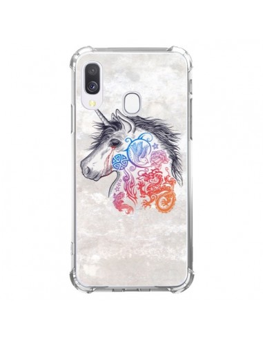 Coque Samsung Galaxy A40 Licorne Muticolore - Rachel Caldwell