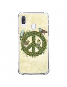 Coque Samsung Galaxy A40 Peace And Love Nature Oiseaux -...
