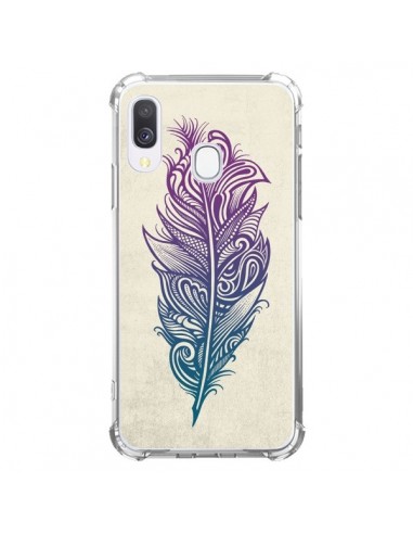 Coque Samsung Galaxy A40 Feather Plume Arc En Ciel - Rachel Caldwell