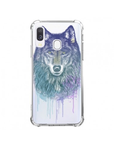 Coque Samsung Galaxy A40 Loup Wolf Animal Transparente - Rachel Caldwell